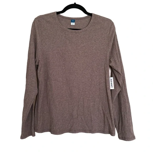 🖤5/$20 NWT Beige Ribbed Long Sleeve Top - Picture 1 of 7